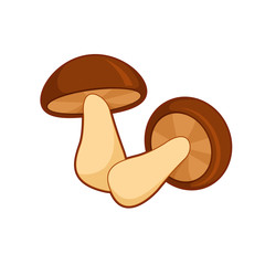 Sticker - Vector illustration of cartoon mushrooms