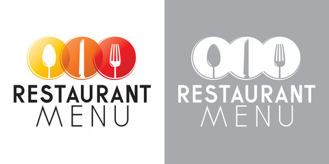 Restaurant menu vector logo template