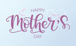 © Len_Kha - Happy Mothers Day lettering typography. Festive illustration with hand sketched celebration quote and elegant hearts. Mother's day greeting card, banner, poster