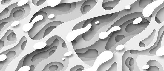 Wall Mural - white paper cut background