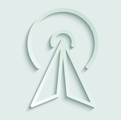Poster -  click icon. cursor symbol icon. mouse click symbol paper icon  with shadow 
