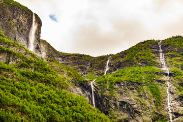 Wall Mural - Waterfalls in mountains - Norway