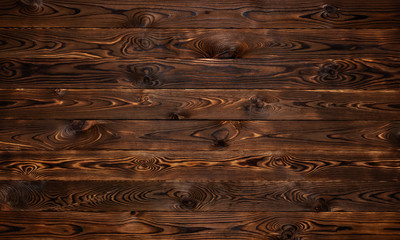 Wall Mural - Wooden background, rustic brown planks texture, old wood wall backdrop