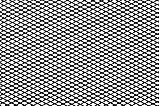 Black mesh texture isolated on white background, clipping path