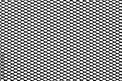 Cuadros en Lienzo Black mesh texture isolated on white background, clipping path