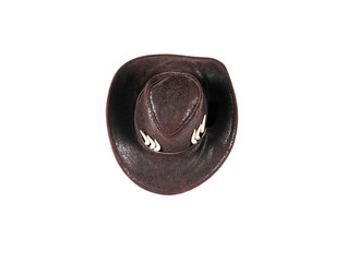 Sticker - old leather cowboy hunting hat