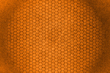 Orange Hexagon Dirty Texture Backgrond