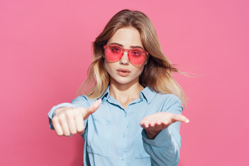 Canvas Print - portrait of a young woman in glasses