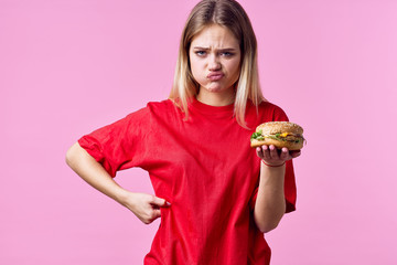 young woman with cake