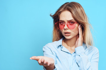 Poster - young woman with glasses