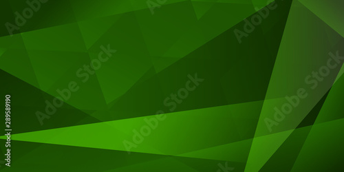 Abstract background of intersecting lines and polygons in green colors