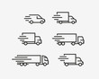 © ~ Bitter ~ - Truck icon set. Freight, delivery symbol. Vector illustration
