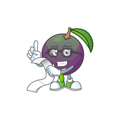 Canvas Print - With menu star apple fruit shape character mascot.