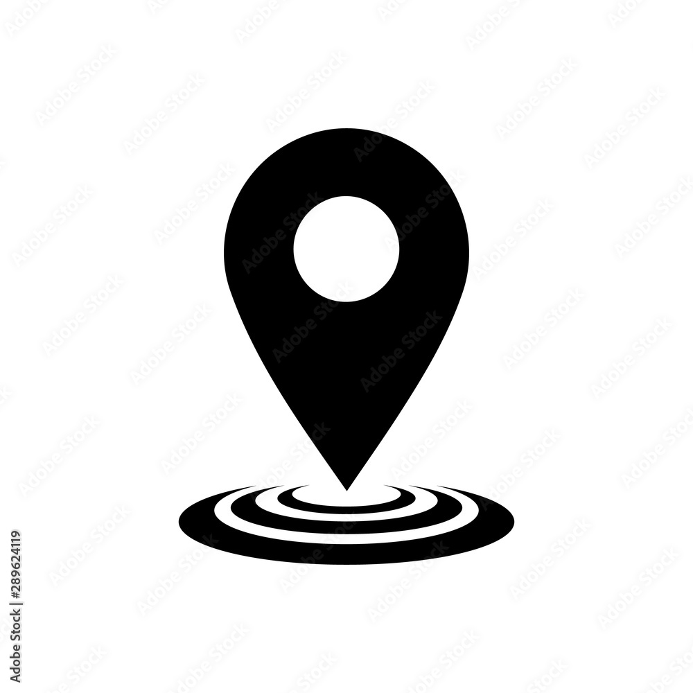 GPS icon vector logo design. Map pointer icon. Pin location symbol ...