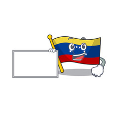 Poster - With board flag venezuela with the cartoon shape