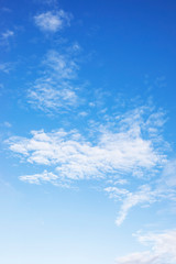 Wall Mural - blue sky background and white clouds soft focus, and copy space