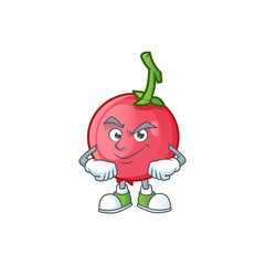 Poster - Smirking cartoon lovi lovi fruit with mascot