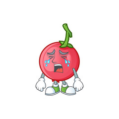 Wall Mural - Crying sweet lovi lovi fruit for icon character.