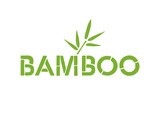 Fototapeta Sypialnia - Bamboo Font Icon. Bamboo Text Design. English Vector Logo.