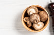 Fresh shiitake mushrooms.