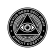 New World Order Symbol with All-Seeing Eye of Providence. Novus Ordo Seclorum