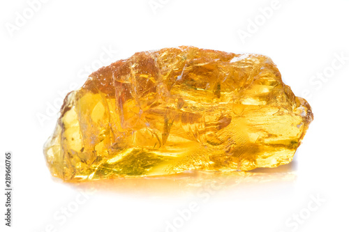 Yellow resin obtained from the rubber of the tree.