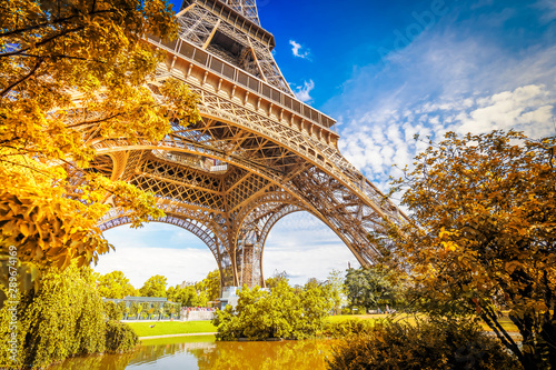 Obraz Dibond eiffel tour i panoramę Paryża