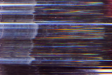 Digital glitch. Broadcasting error. Striped pattern noise.