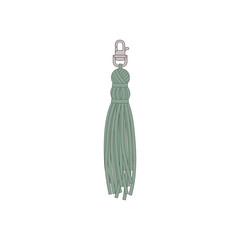 Sticker - A turquoise tassel with a fringe hangs on a carbine.