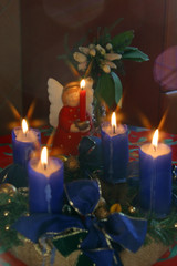 Sticker - Advent wreath and angel