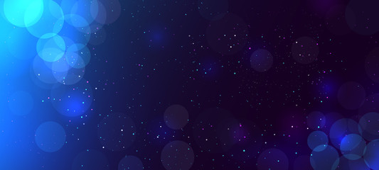 Wall Mural - abstract defocused glitter bokeh light background with circles. modern beautiful christmas and new y