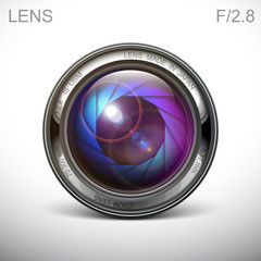 set camera lens object-glass photography background illustration technology design Isolated on white background