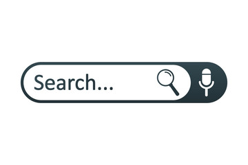 Aufkleber - Search bar web page internet browser button, search box template isolated – for stock vector