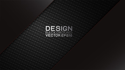 Poster - vector design trendy and technology concept. frame border dimension by carbon fiber texture and copy