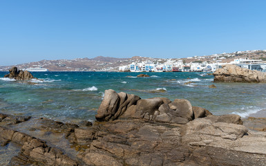 Wall Mural - Chora village ( Little Venice ) - Mykonos Cyclades island - Aegean sea - Greece