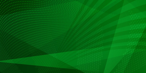 Wall Mural - Abstract background of intersecting lines, polygons and dots in green colors