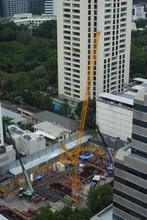 11 SEP 2019,Mobile Crane And Tower Crane In Construction Site , Bangkok , Thailand.     