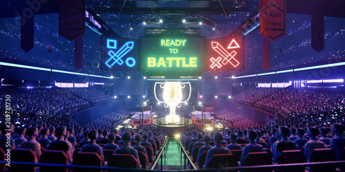 Fotografía The E-sport arena, 3d scene rendering