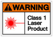 © ยงยุทธ จันทะบุตร - Warning Class 1 Laser Product Symbol Sign, Vector Illustration, Isolate On White Background Label. EPS10