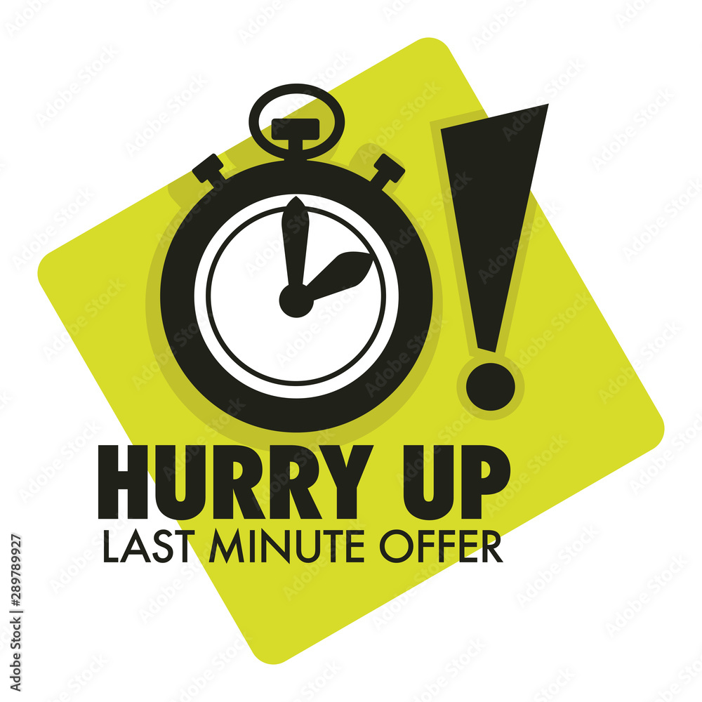 Timer countdown, last minute offer, hurry up isolated icon Stock Vector |  Adobe Stock, image size:1000x1000