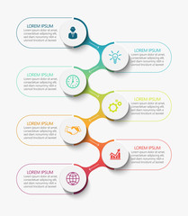 Business data visualization. timeline infographic icons designed for abstract background template milestone element modern diagram process technology digital marketing data presentation chart Vector