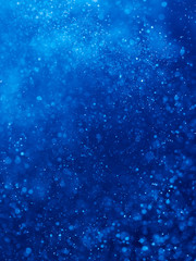 Wall Mural - Abstract Blue bokeh background