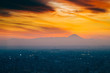 © Sanga - Mountain fuji and cityscape at sunset in Tokyo, Japan