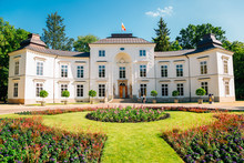 Myslewicki Palace At Lazienki Park In Warsaw, Poland
