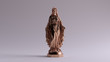 Bronze Virgin Mary Mother of Jesus Statue Front 3d illustration 3d render