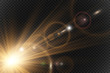 © NAUM - Special lens flash, light effect. The flash flashes rays and searchlight. illust.White glowing light. Beautiful star Light from the rays. The sun is backlit. Bright beautiful star. Sunlight. Glare.