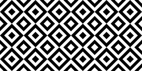Vector geometric seamless pattern with rhombuses. Monochrome stylish texture.