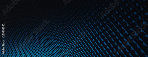 Fotomural 3d ILLUSTRATION, of abstract background, BLUE METAL MESH texture, wide panoramic