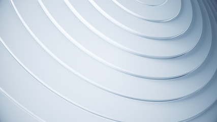 Fototapete - Modern 3d render illustration. Clean abstract background with circles come from center. Futuristic bright pattern concept for business brochure.
