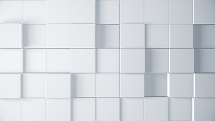 Fototapete - 3d cubes render illustration. Abstract surface background. Clean and corporate style. Mosaic graphic pattern for business template concept.